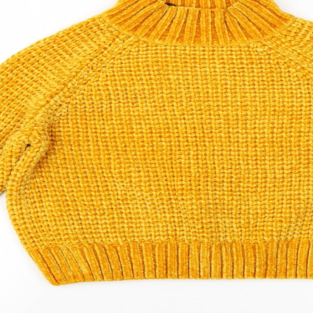 Divided Womens Yellow   Pullover Jumper Size S  - cropped