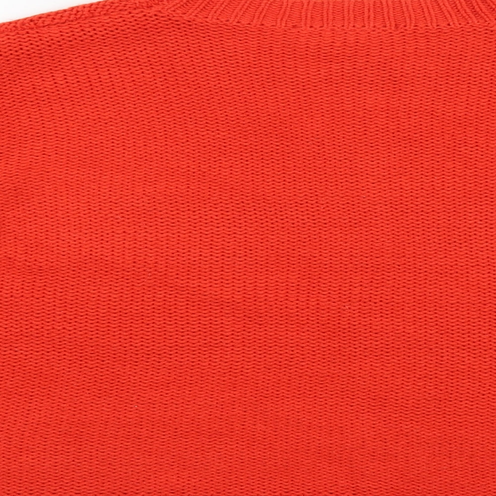 Oasis Womens Orange Fair Isle  Pullover Jumper Size L