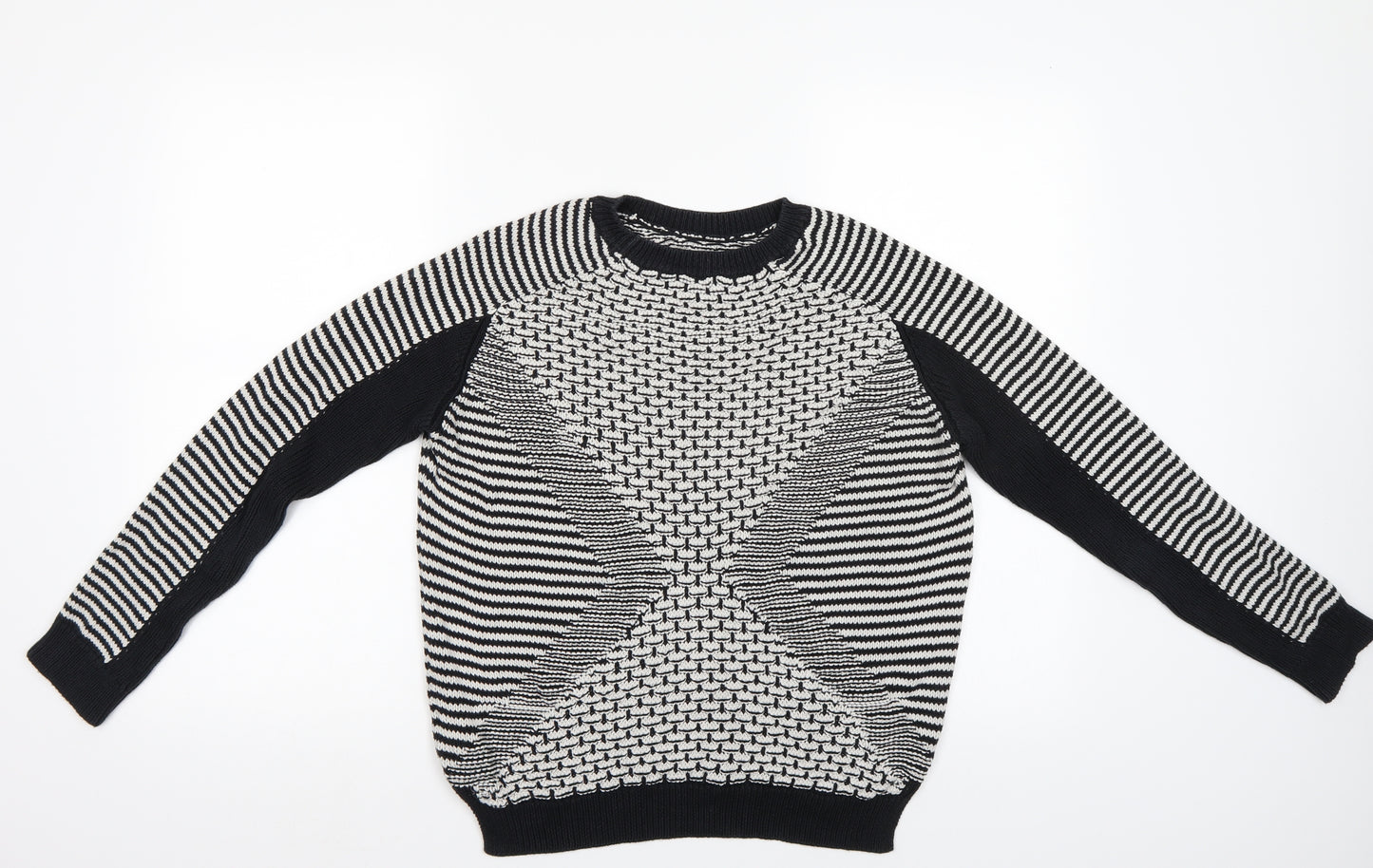 Topshop Womens Multicoloured Geometric  Pullover Jumper Size 8