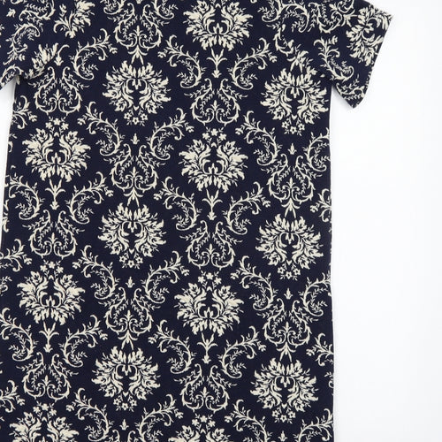 TU Womens Blue Floral  Pencil Dress  Size 10