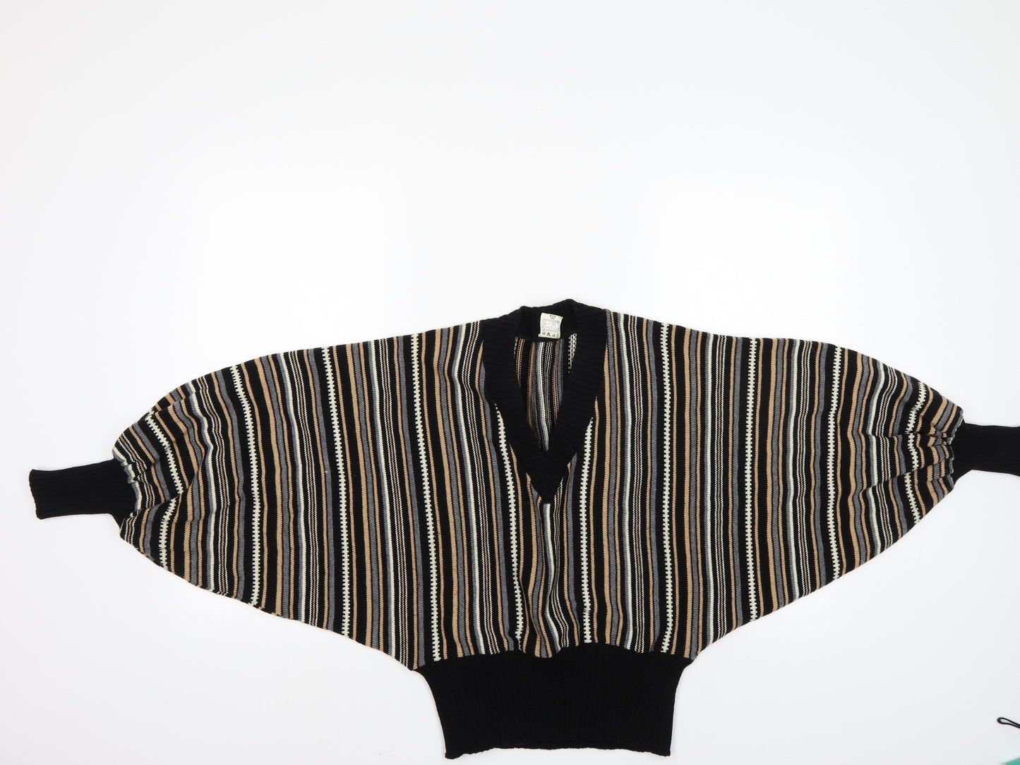 Skylar Womens Multicoloured Striped  Pullover Jumper Size M  - batwing