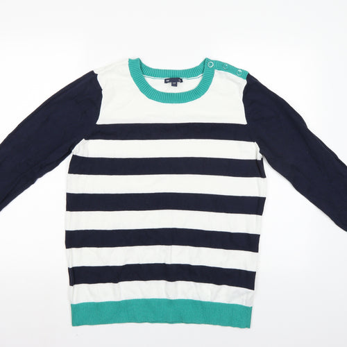 Gap Womens Multicoloured Striped  Pullover Jumper Size L