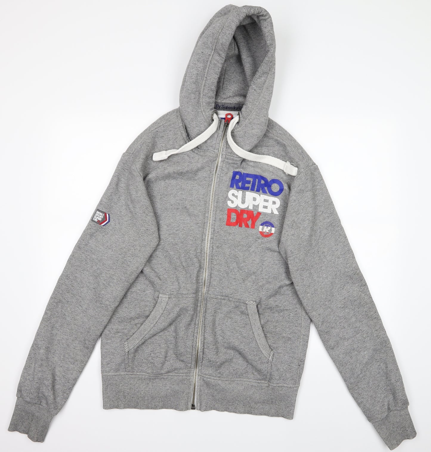 Superdry Mens Grey   Full Zip Hoodie Size M  - Superdry Retro