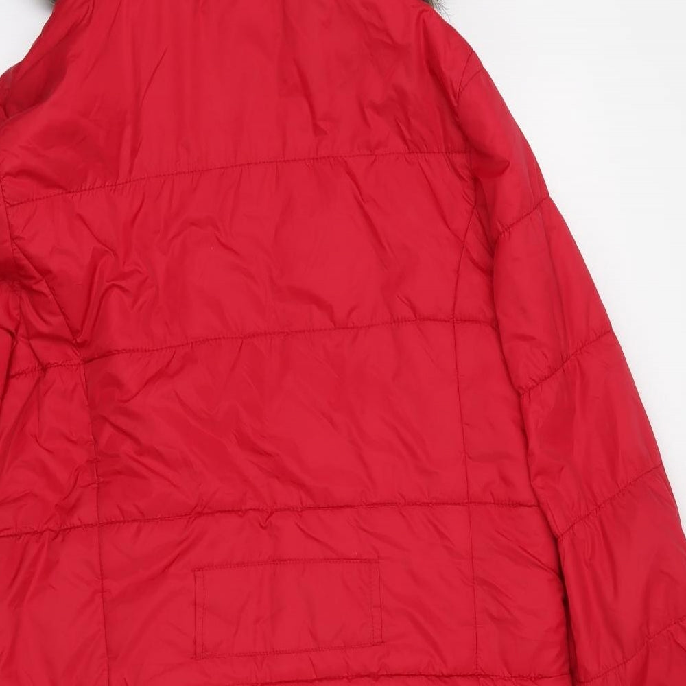 TU Womens Red   Windbreaker Coat Size 18