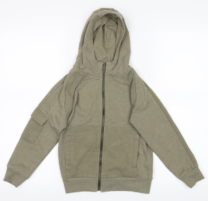 RESERVED Boys Green   Full Zip Hoodie Size M