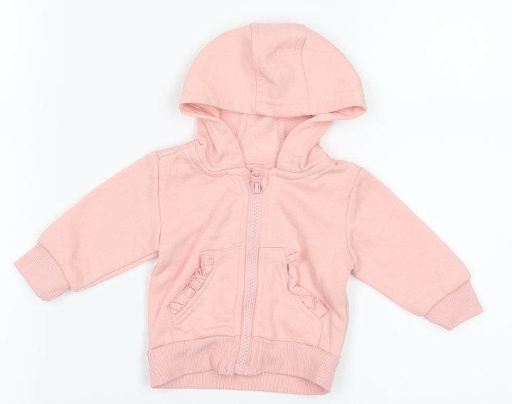 Primark Girls Pink Full Zip Jumper Size 0-3 Months