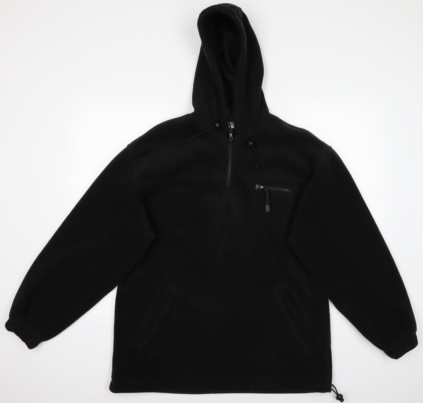 Mainstream Mens Black   Pullover Hoodie Size XL