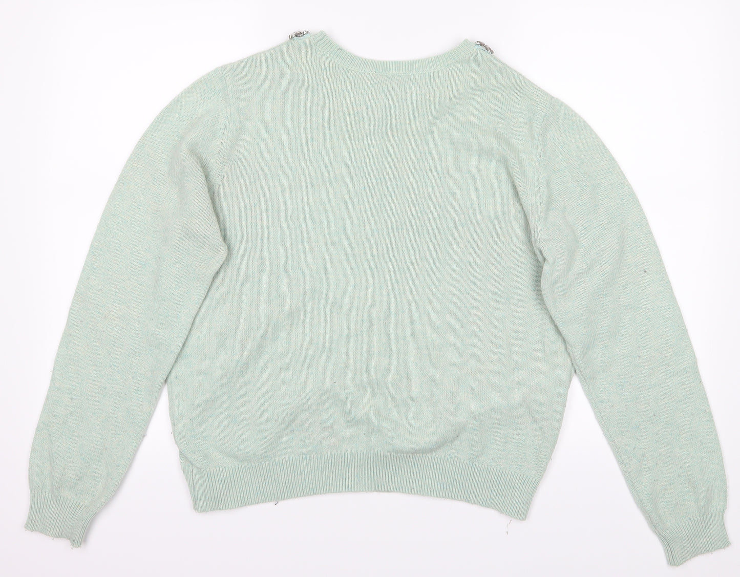 Topshop Mens Green   Pullover Jumper