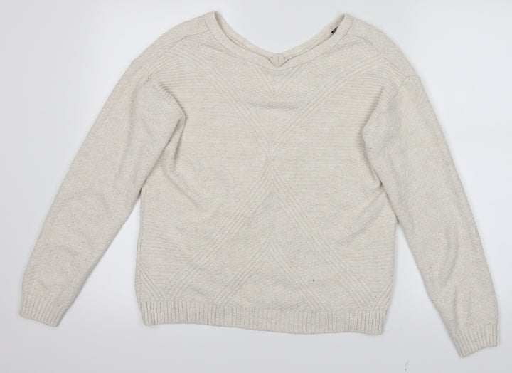 Dorothy Perkins Womens White   Pullover Jumper Size 12