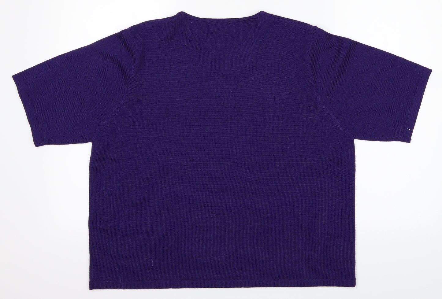M&S Womens Purple   Basic T-Shirt Size 22