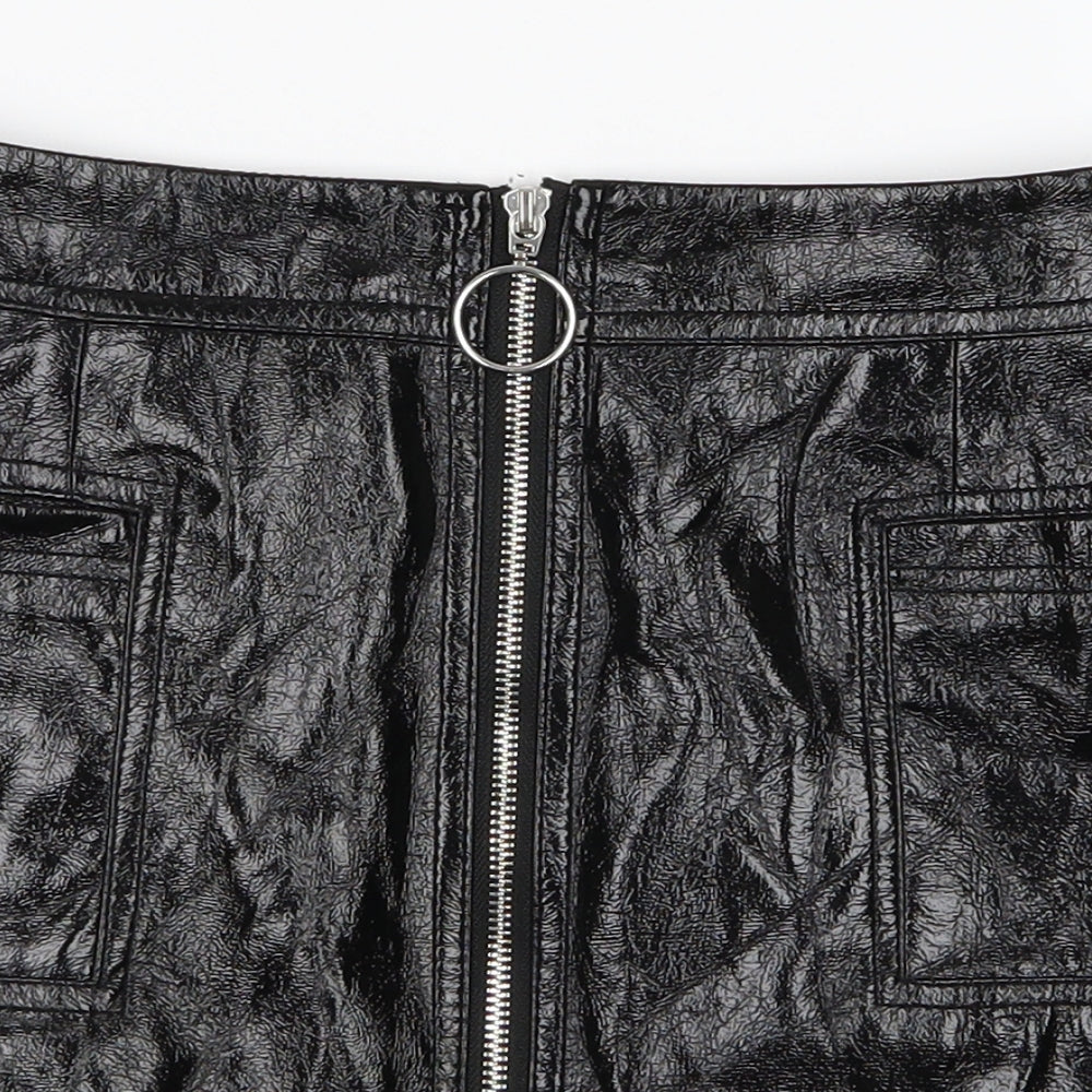 Topshop Womens Black   Mini Skirt Size 8