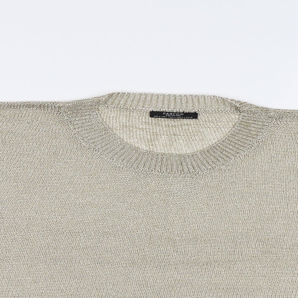 Parfois Womens Gold  Knit Pullover Jumper One Size