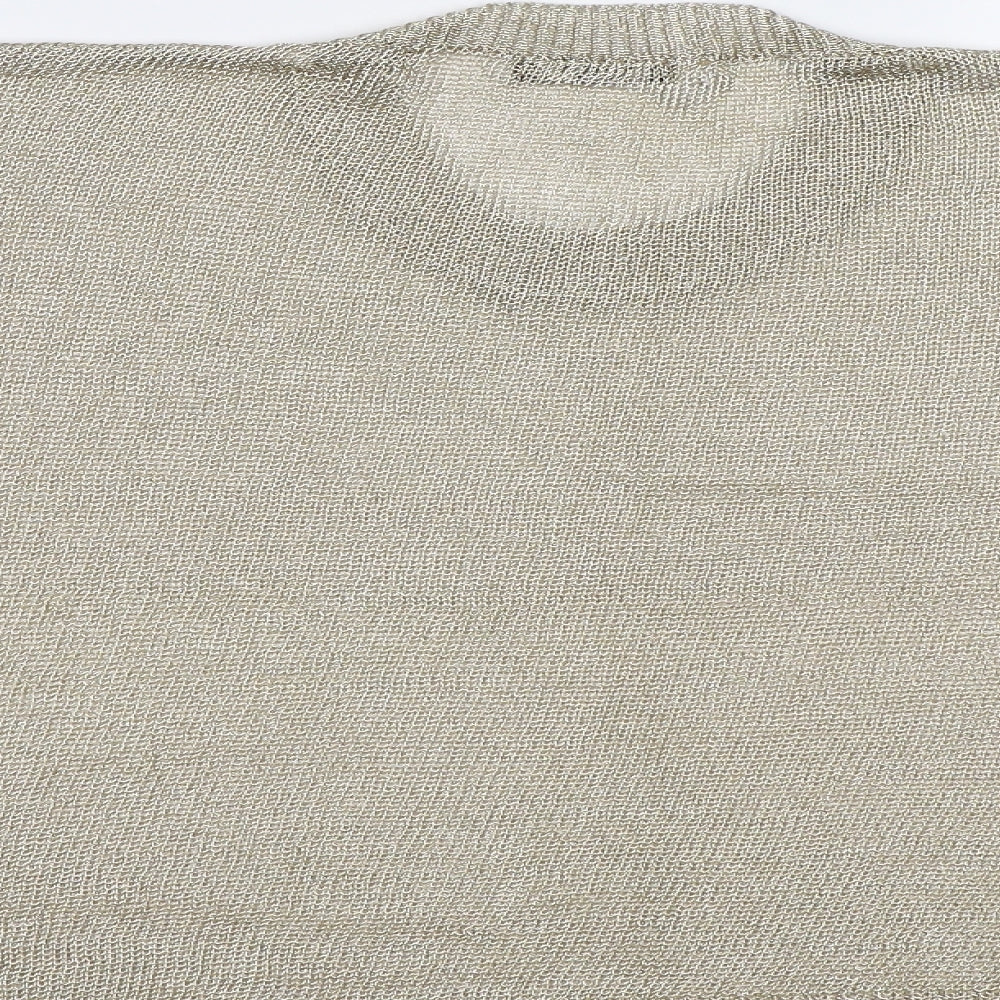Parfois Womens Gold  Knit Pullover Jumper One Size