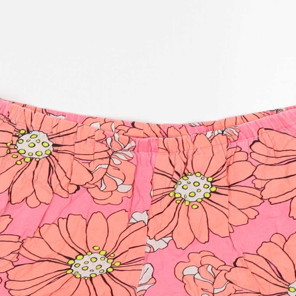 NEXT Girls Pink Floral  Paperbag Shorts Size 11 Years