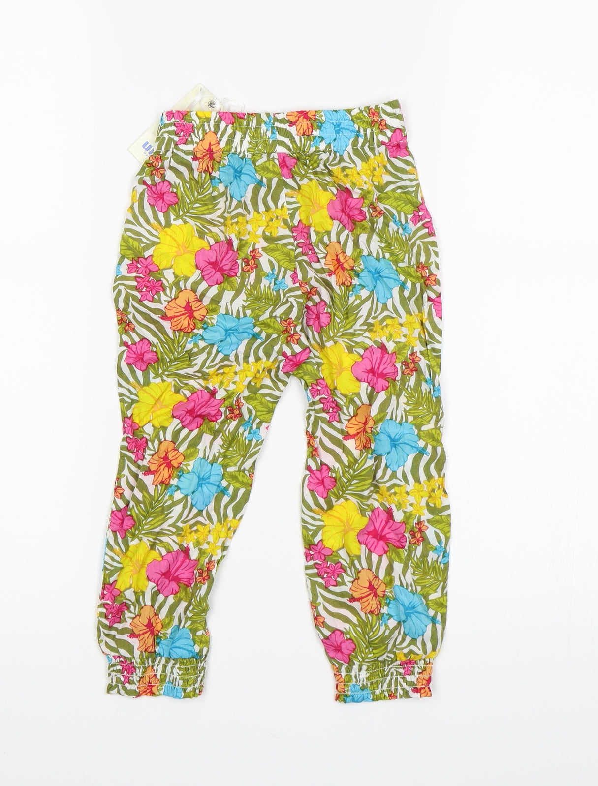 UBS 2 Girls Multicoloured Floral  Harem Trousers Size 3 Years
