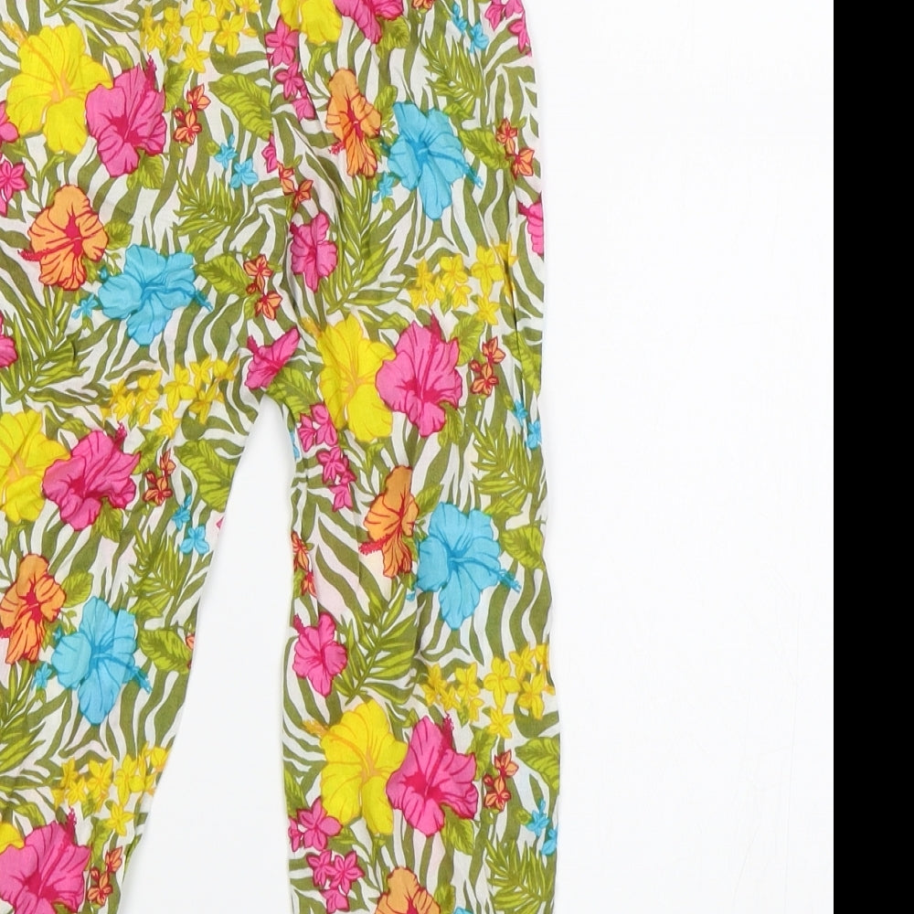UBS 2 Girls Multicoloured Floral  Harem Trousers Size 3 Years