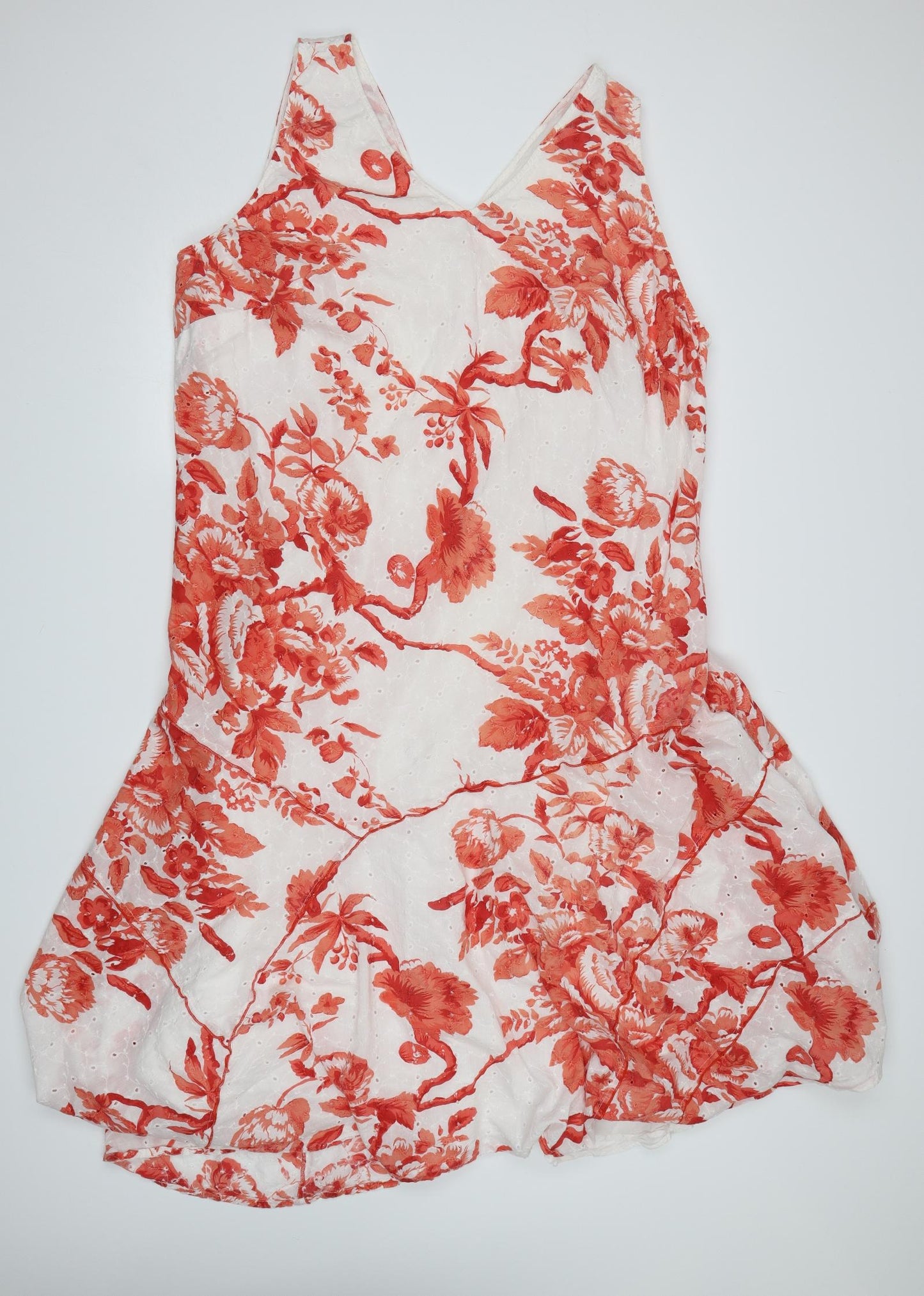 Savoir Womens White Floral  Trapeze & Swing  Size 18