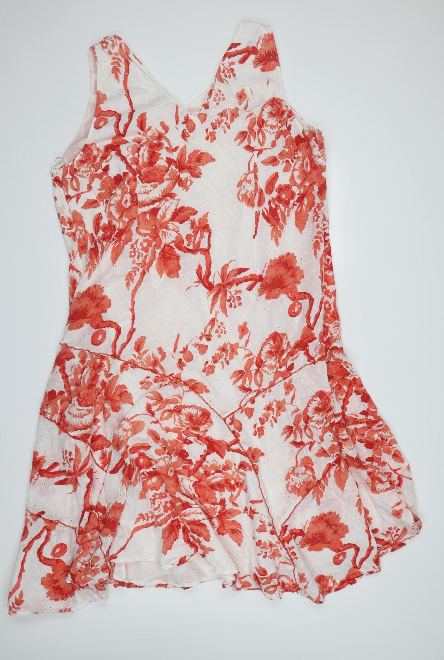 Savoir Womens White Floral  Trapeze & Swing  Size 18