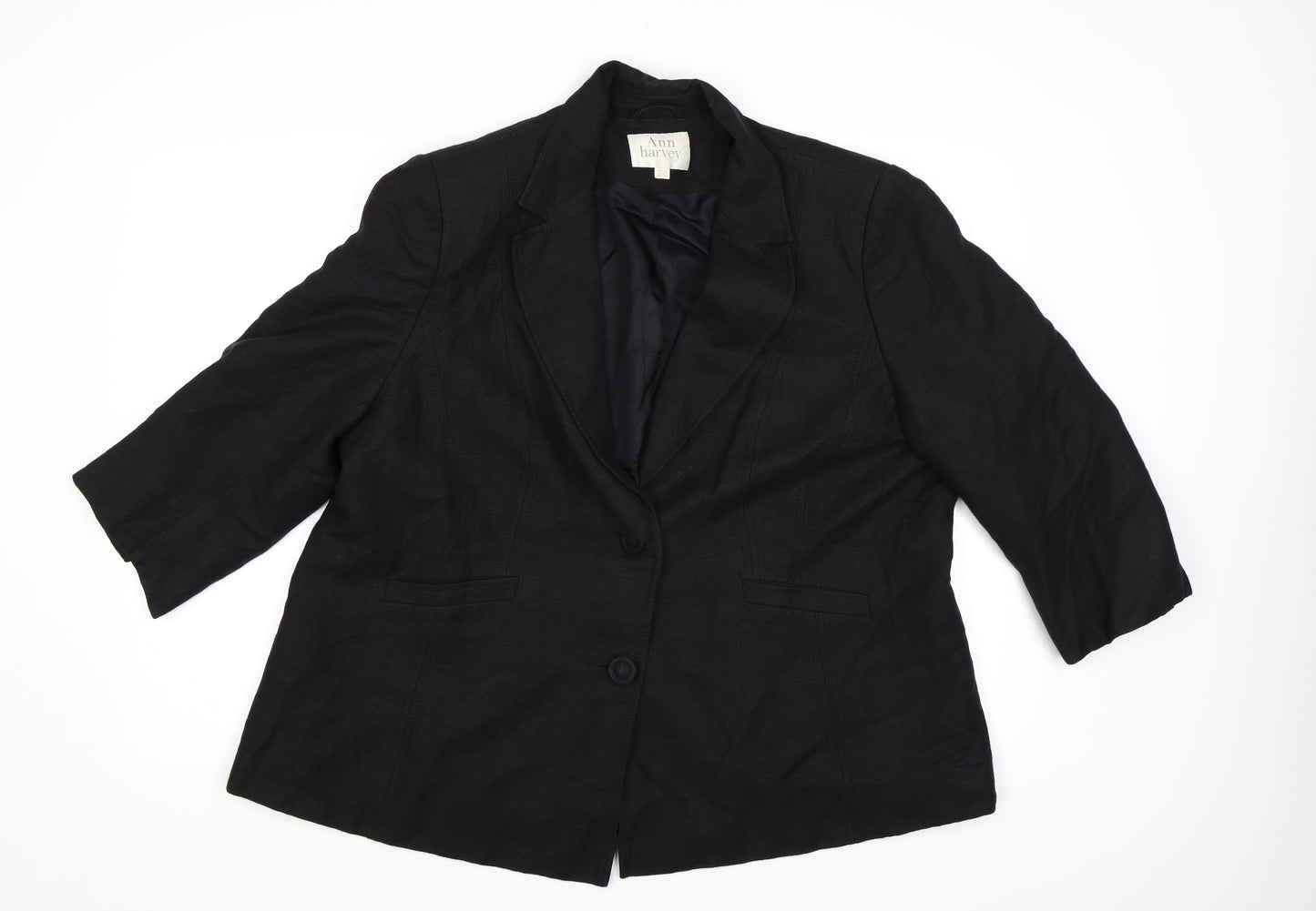 Anne Harvey Womens Black   Jacket Blazer Size 22