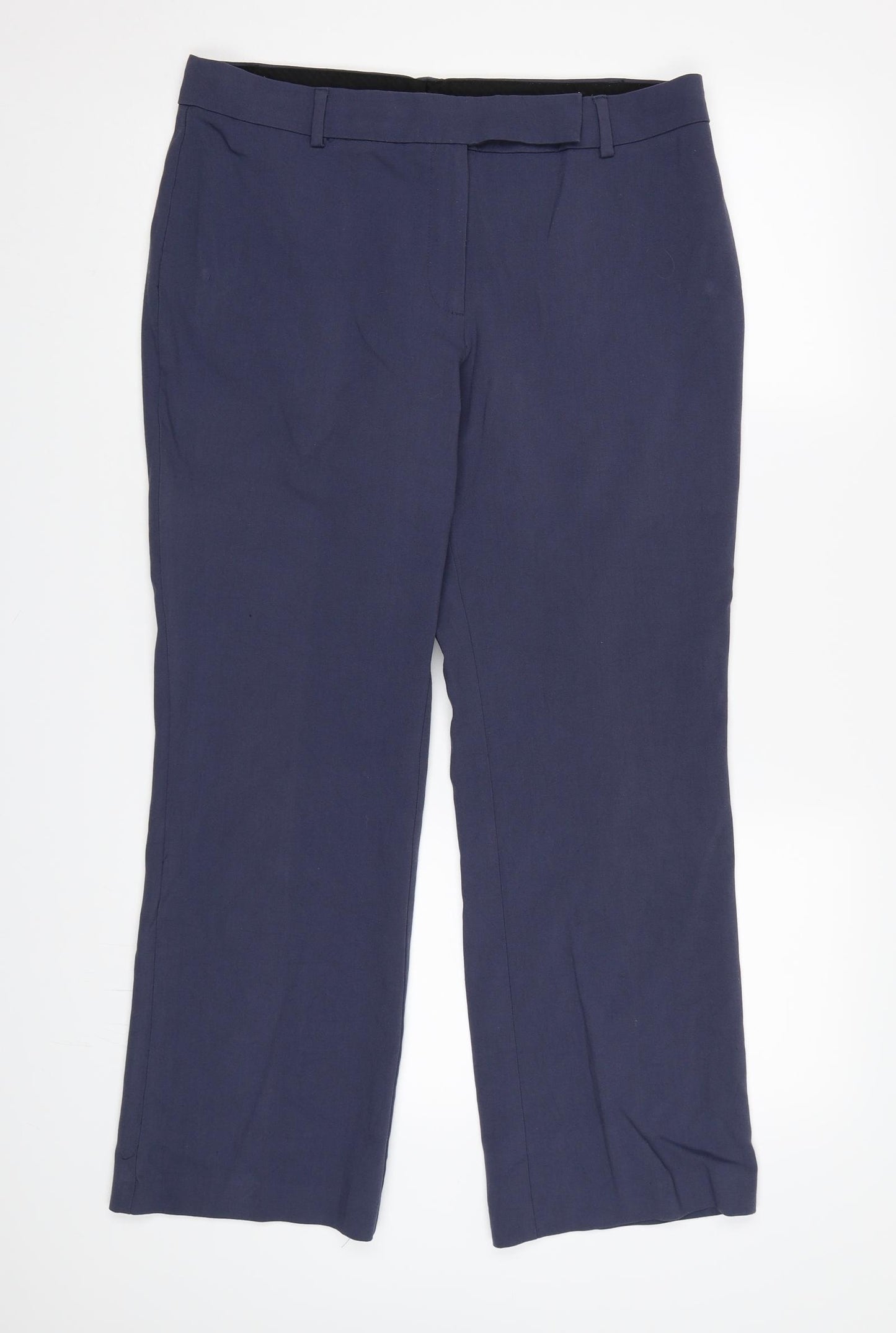 Marks and Spencer Womens Blue  Rayon Dress Pants Trousers Size 14 L26 in