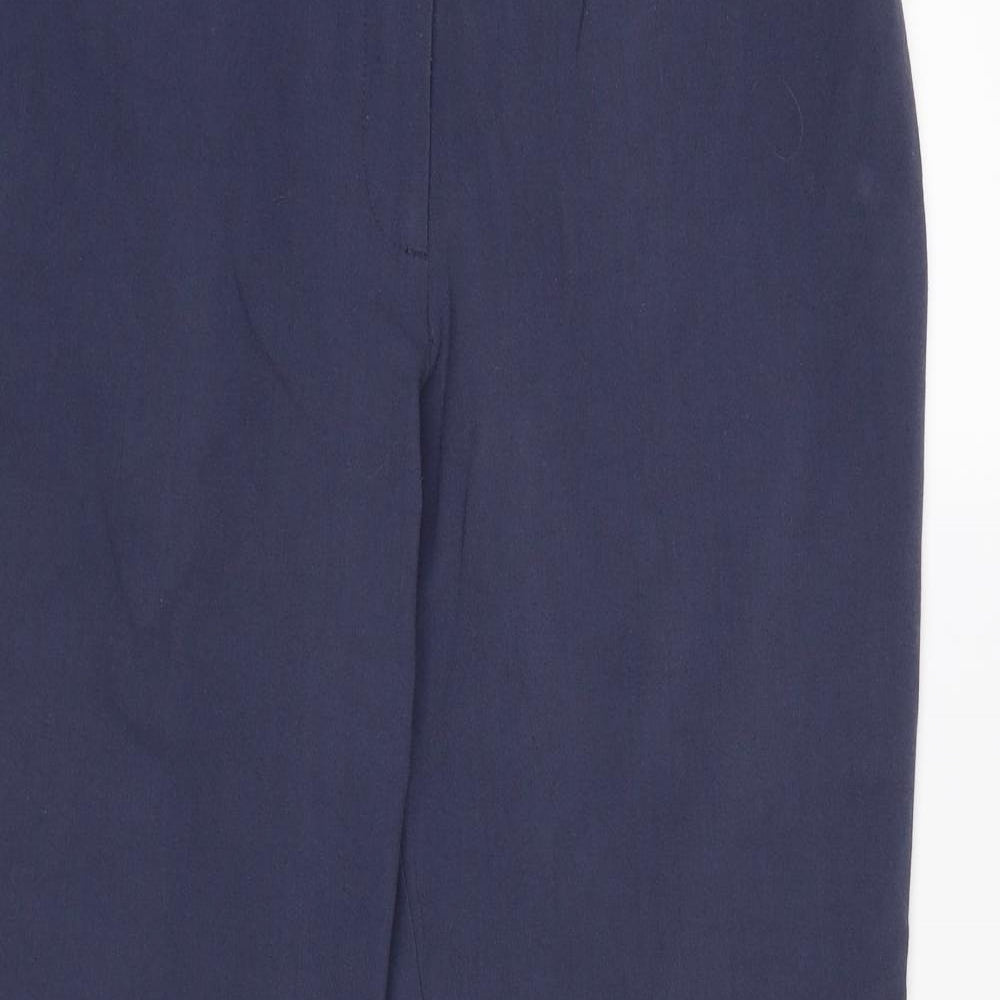 Marks and Spencer Womens Blue  Rayon Dress Pants Trousers Size 14 L26 in