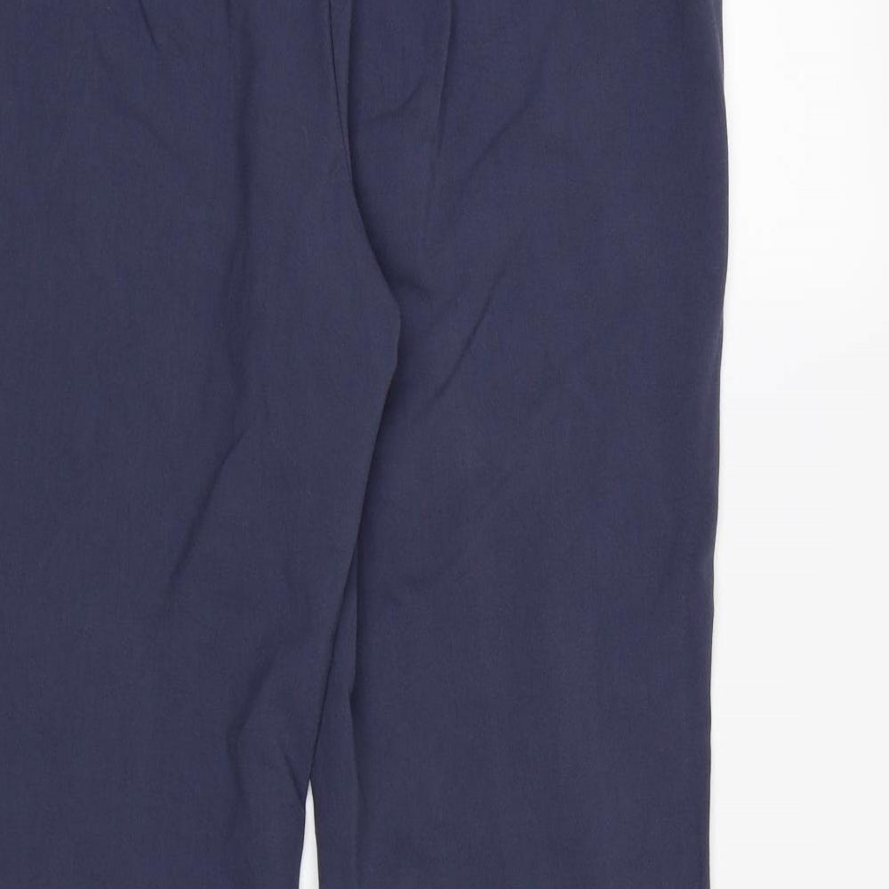 Marks and Spencer Womens Blue  Rayon Dress Pants Trousers Size 14 L26 in