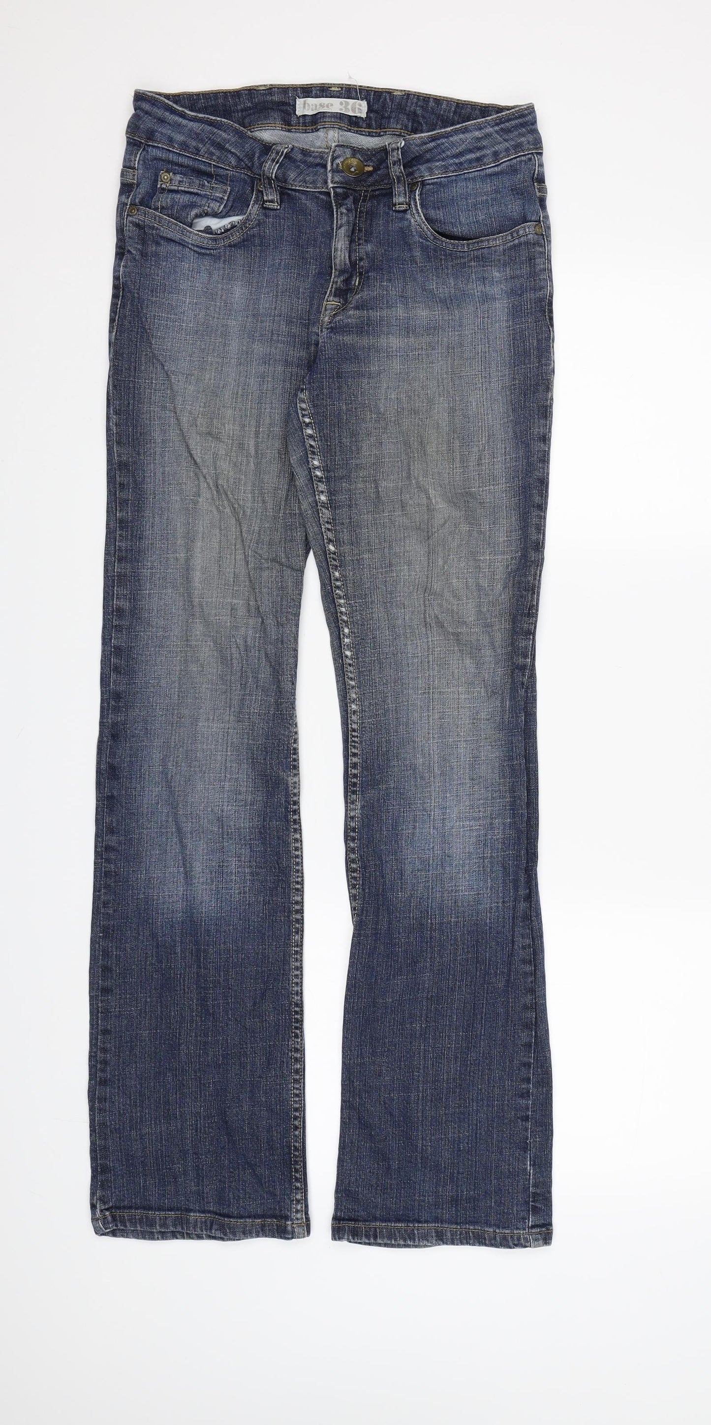 base 36 Mens Blue  Denim Bootcut Jeans  L31 in