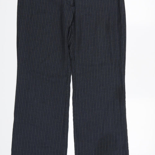 VERO MODA Mens Blue Striped Rayon Dress Pants Trousers Size M L30 in