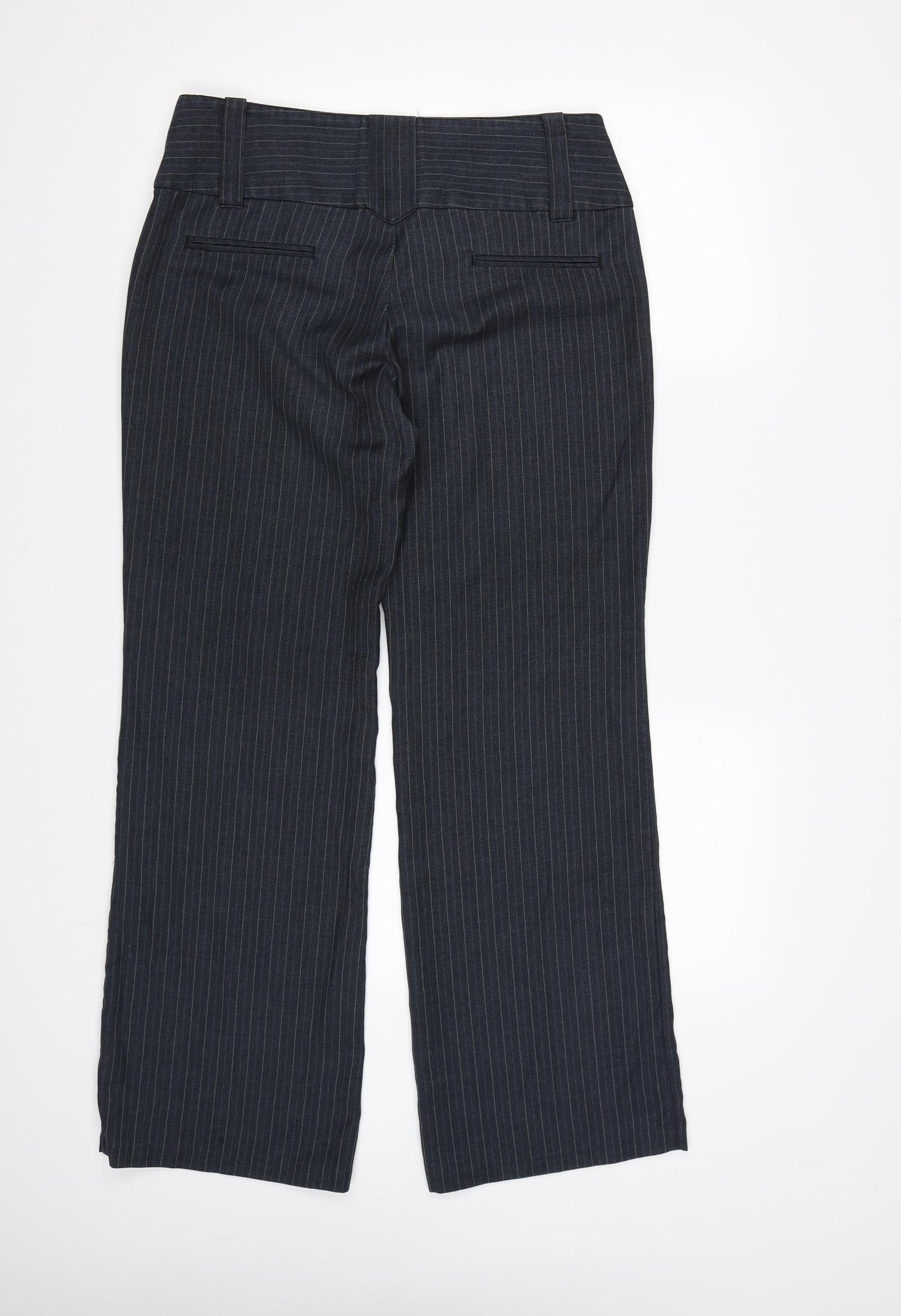 VERO MODA Mens Blue Striped Rayon Dress Pants Trousers Size M L30 in