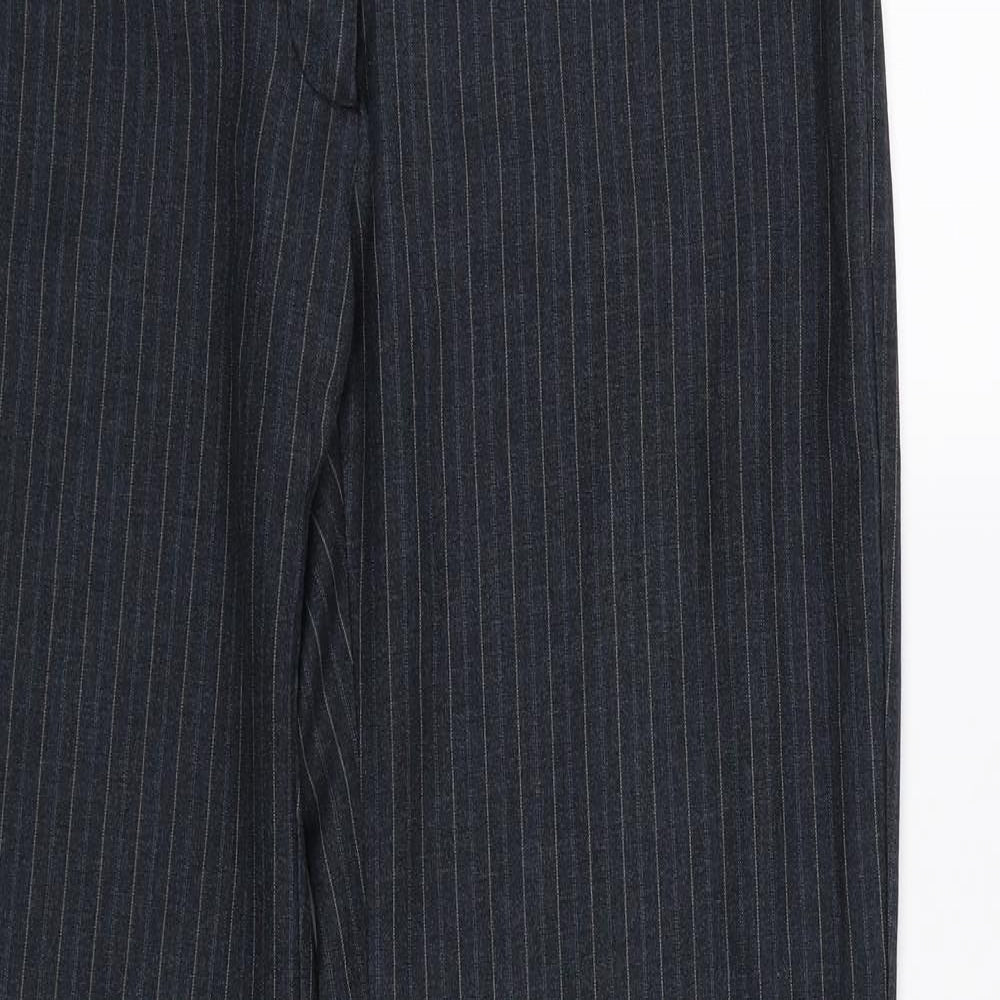 VERO MODA Mens Blue Striped Rayon Dress Pants Trousers Size M L30 in