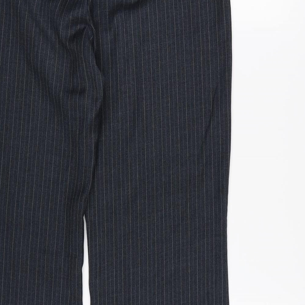 VERO MODA Mens Blue Striped Rayon Dress Pants Trousers Size M L30 in