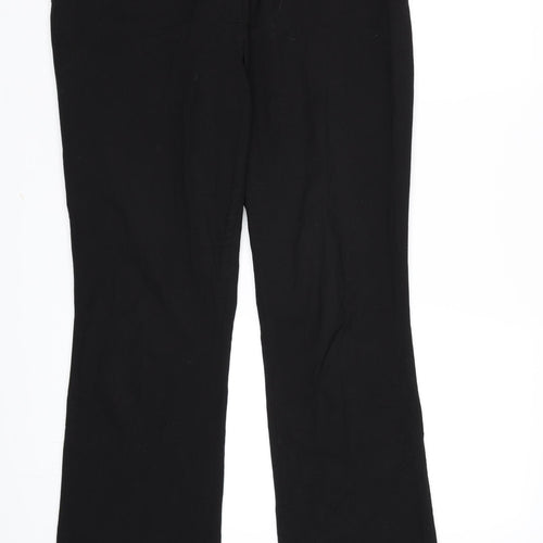 H&M Womens Black  Rayon Dress Pants Trousers Size 12 L30 in