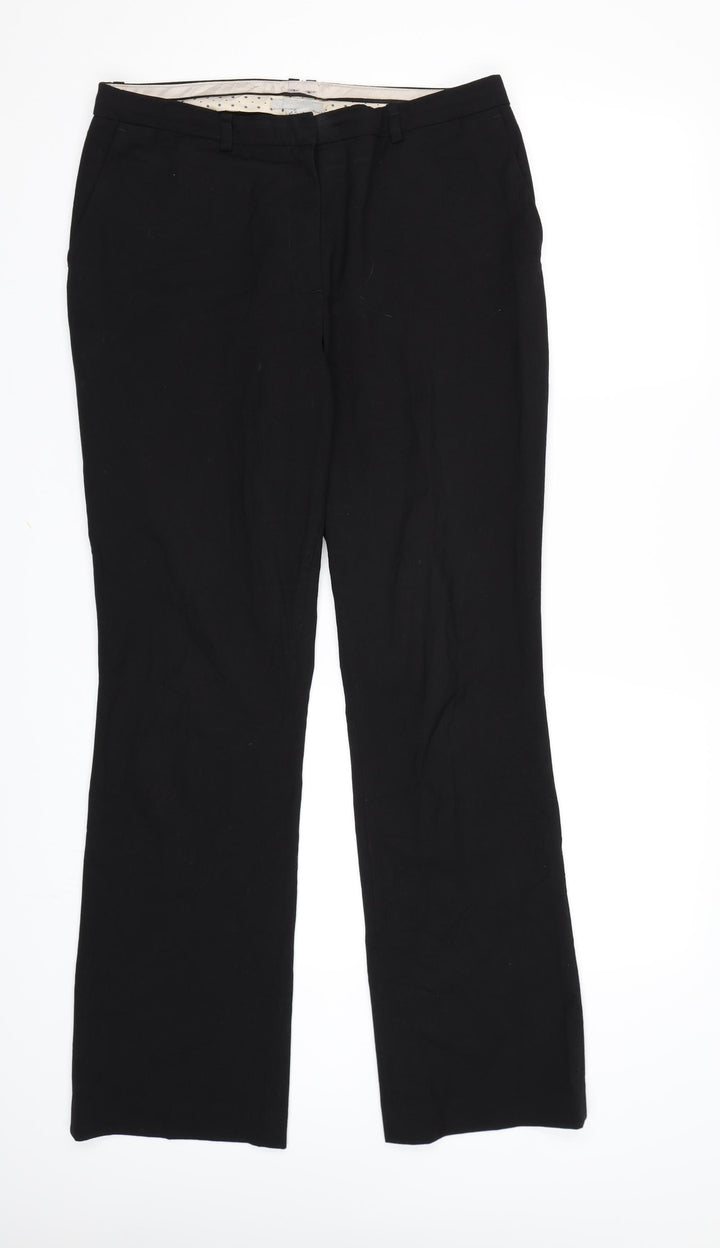 H&M Womens Black Rayon Dress Pants Trousers Size 12 L30 in