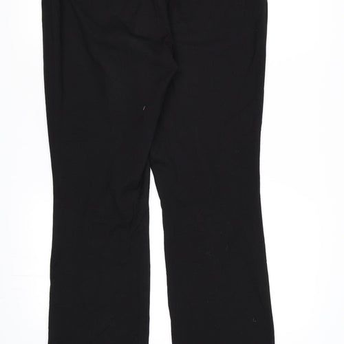 H&M Womens Black  Rayon Dress Pants Trousers Size 12 L30 in