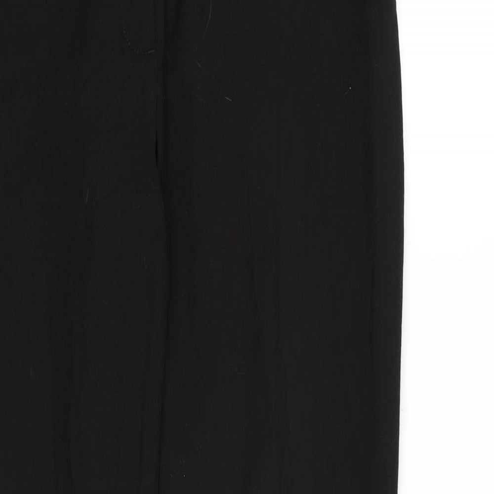 H&M Womens Black  Rayon Dress Pants Trousers Size 12 L30 in
