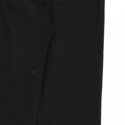 H&M Womens Black  Rayon Dress Pants Trousers Size 12 L30 in