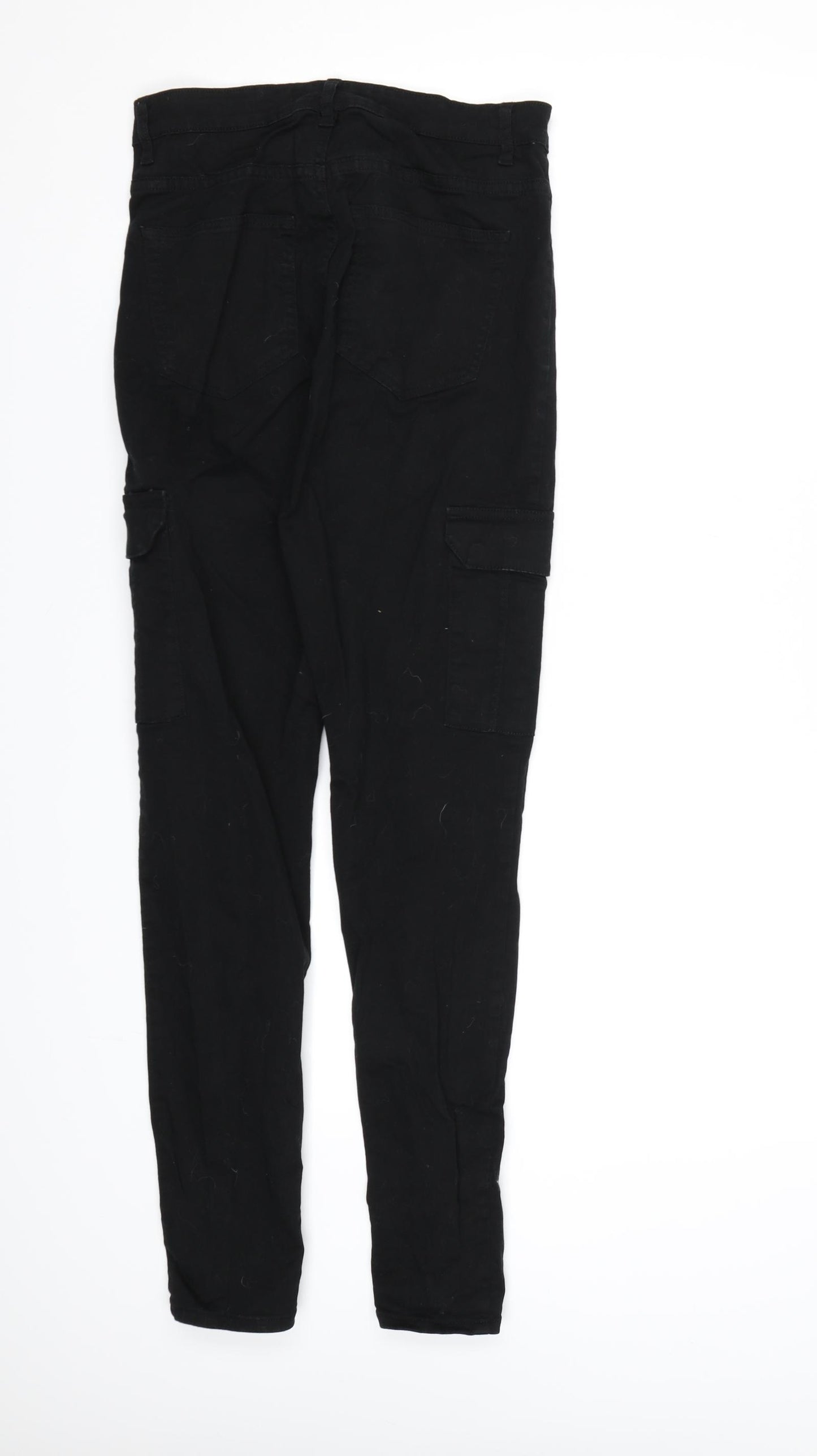 Divided by H&M Womens Black   Cargo Trousers Size 10 L29 in