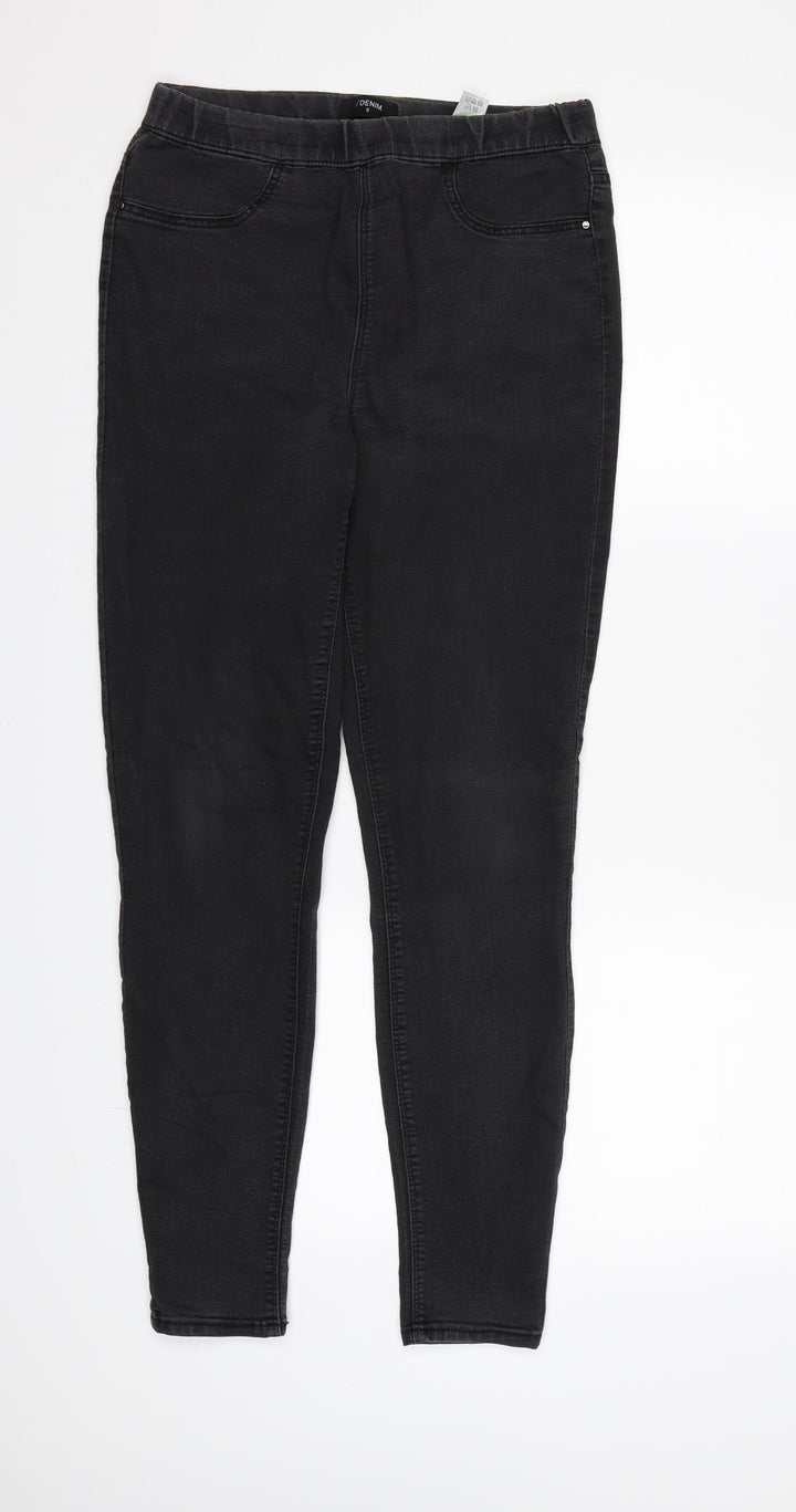 Papaya Womens Black  Denim Jegging Jeans Size 8 L28 in