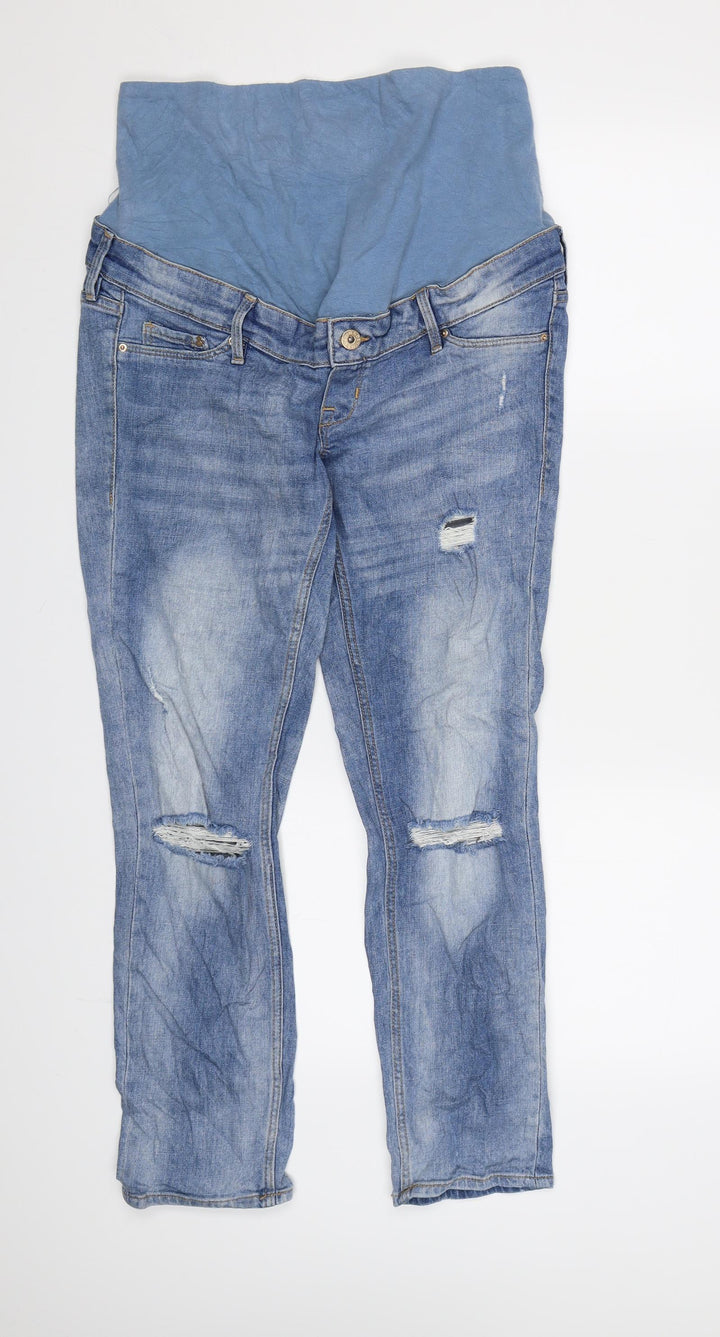 &DENIM Womens Blue Denim Straight Jeans Size 10 L26 in
