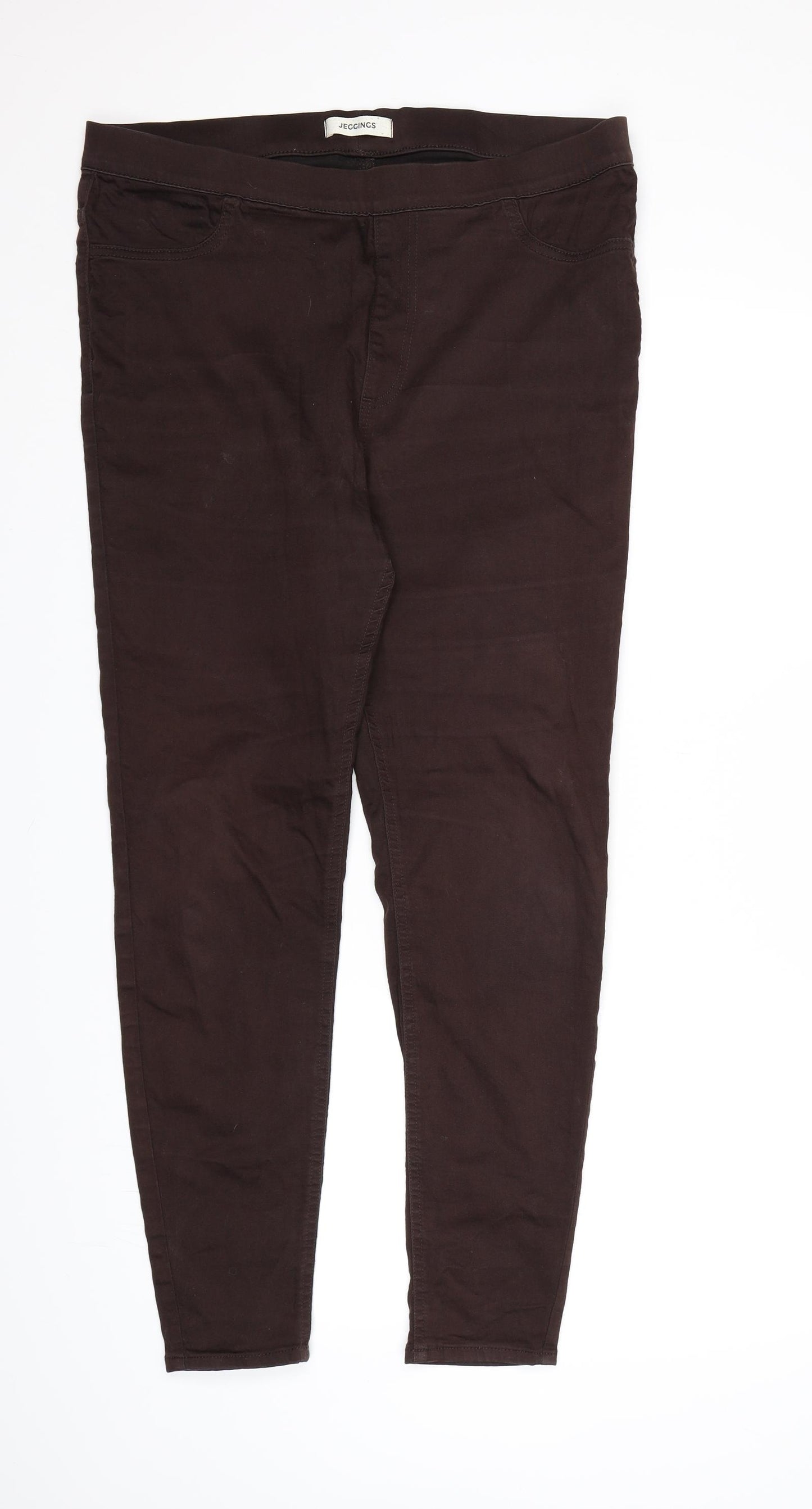 Marks and Spencer Womens Brown  Denim Jegging Jeans Size 16 L28 in
