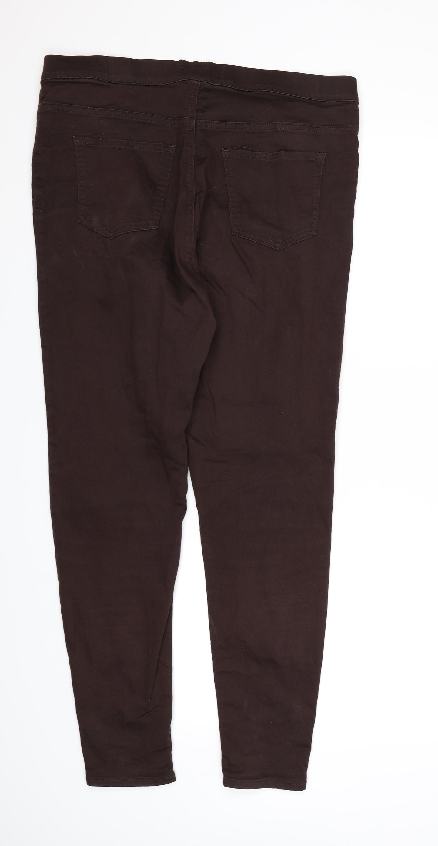 Marks and Spencer Womens Brown  Denim Jegging Jeans Size 16 L28 in