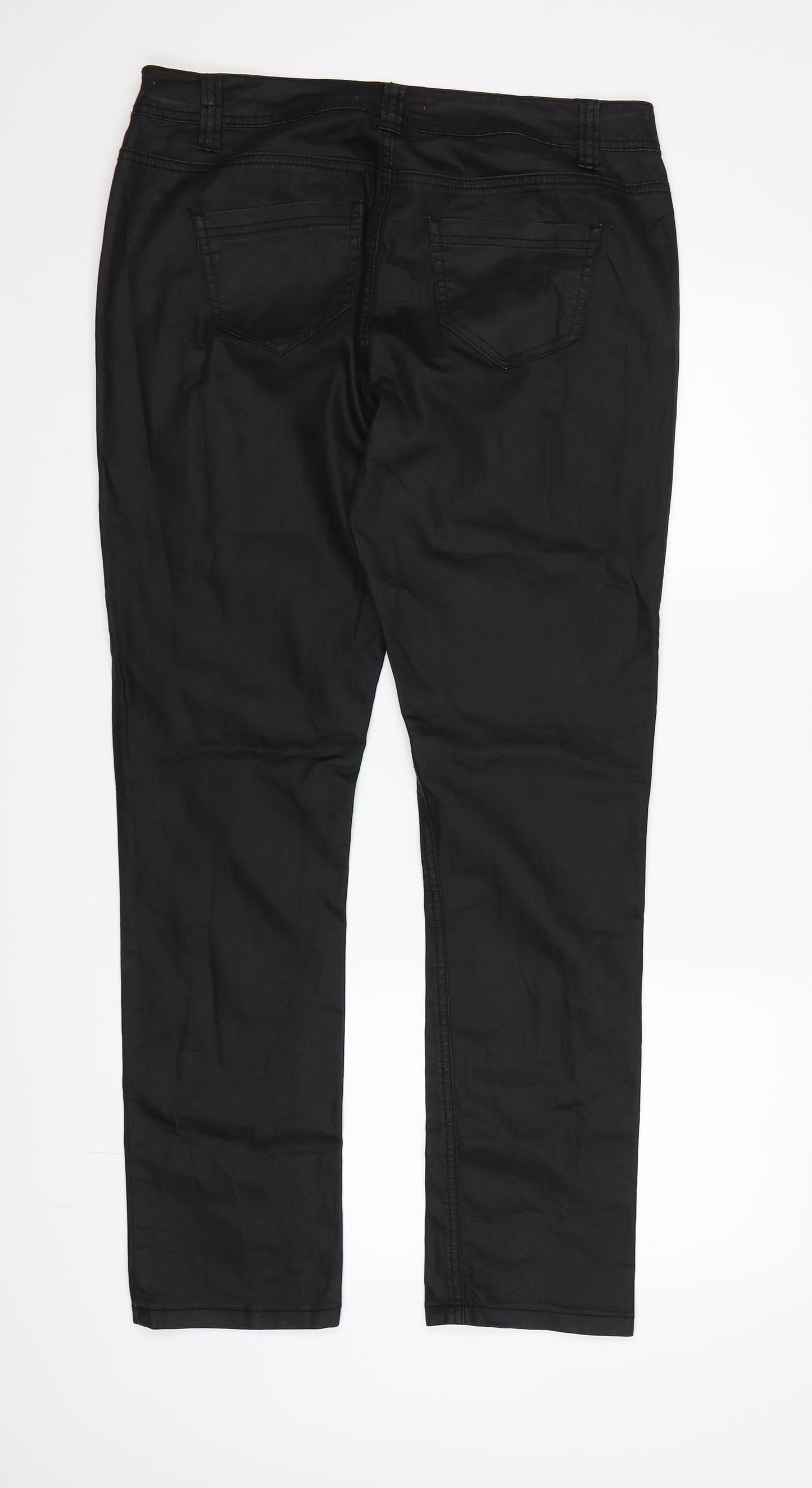 George Womens Black  Denim Skinny Jeans Size 14 L30 in