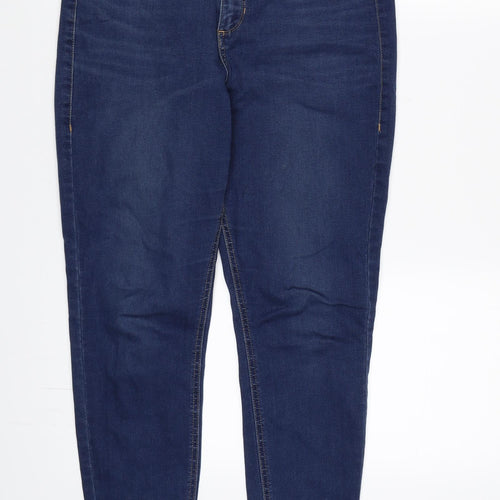 Preworn Womens Blue  Denim Skinny Jeans Size 12 L26 in - Super Skinny