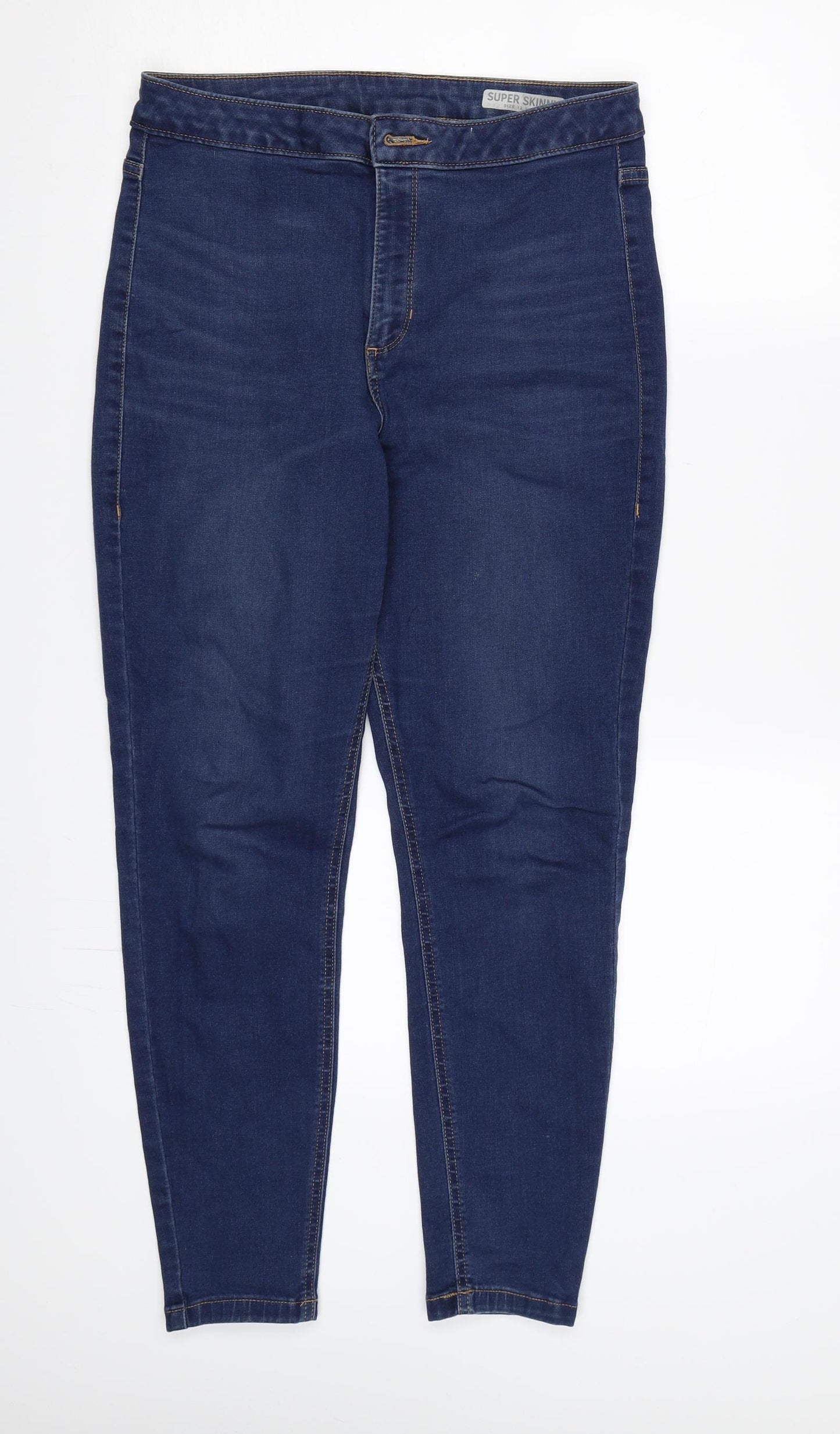 Preworn Womens Blue  Denim Skinny Jeans Size 12 L26 in - Super Skinny
