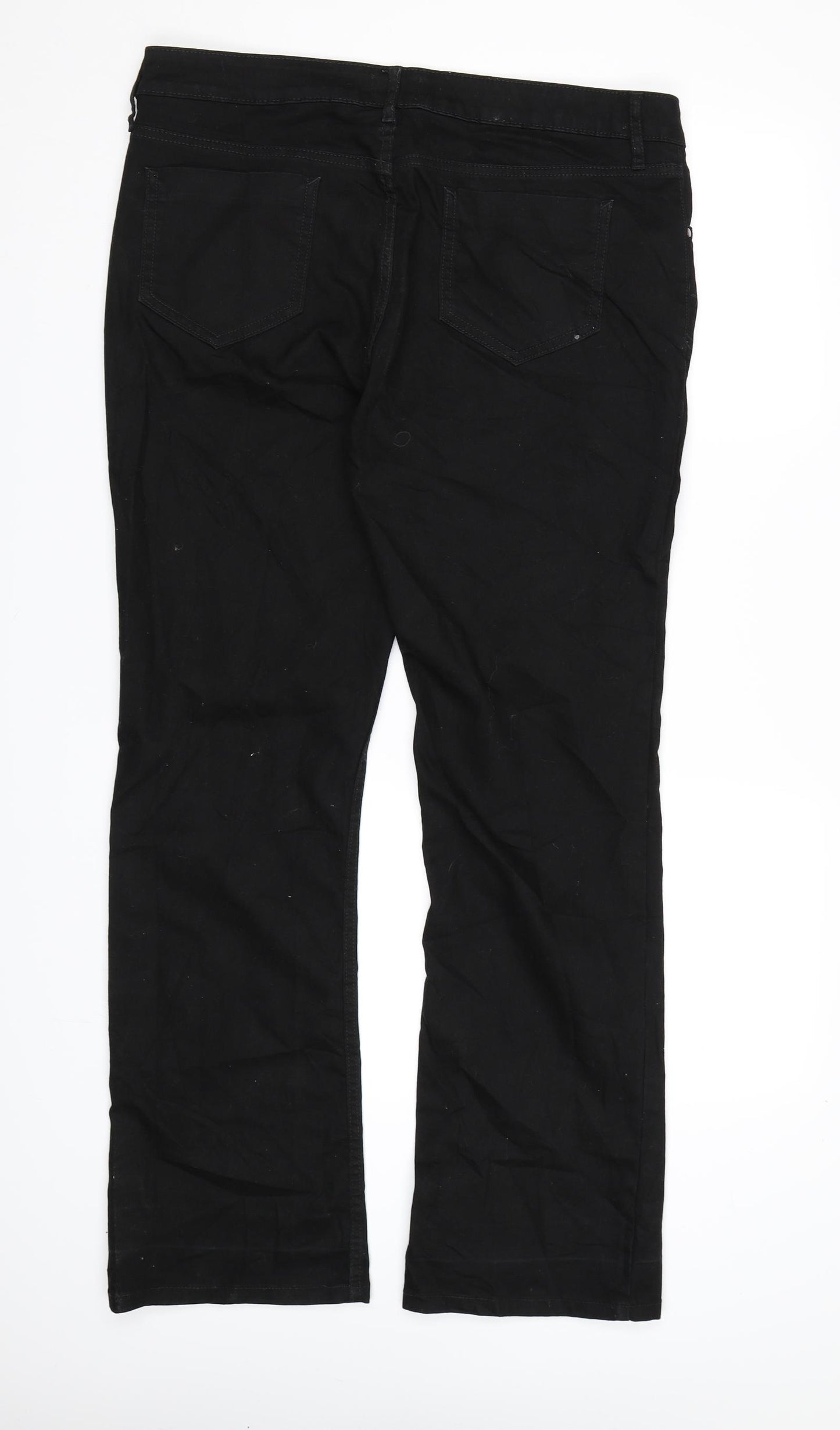 F&F Womens Black  Denim Bootcut Jeans Size 16 L30 in