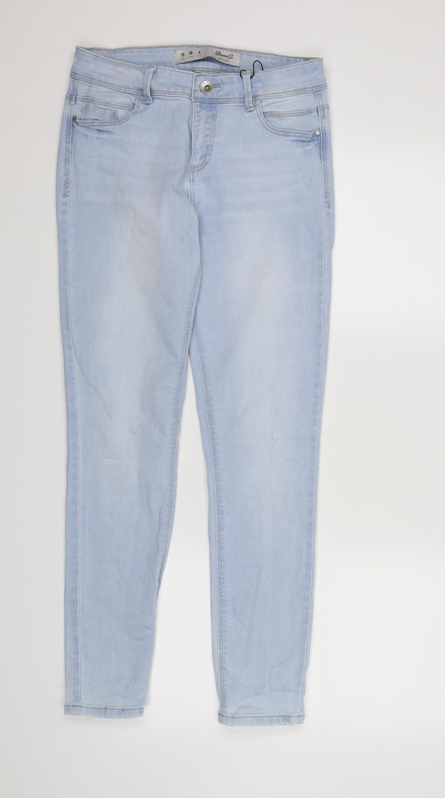 Denim CO. Womens Blue  Denim Skinny Jeans Size 10 L28 in - Skinny Jeans