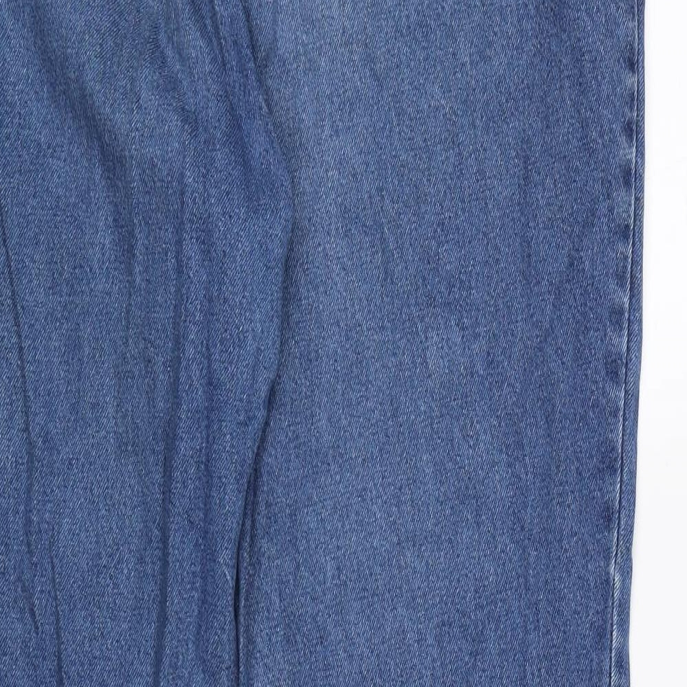 Preworn Womens Blue  Denim Straight Jeans Size 18 L29 in