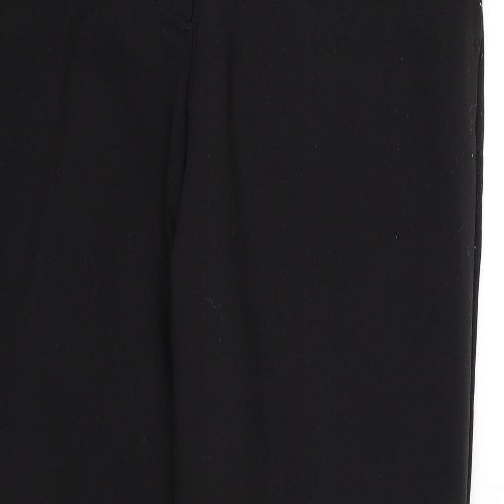 H&M Womens Black  Rayon Dress Pants Trousers Size 12 L27 in