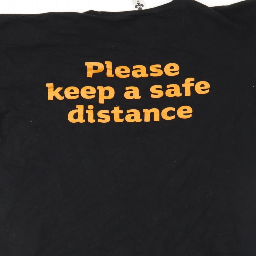 Club Womens Black  Jersey Basic T-Shirt Size M