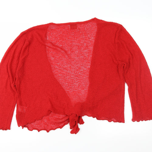Roman Womens Red  Knit Cardigan Jumper Size L